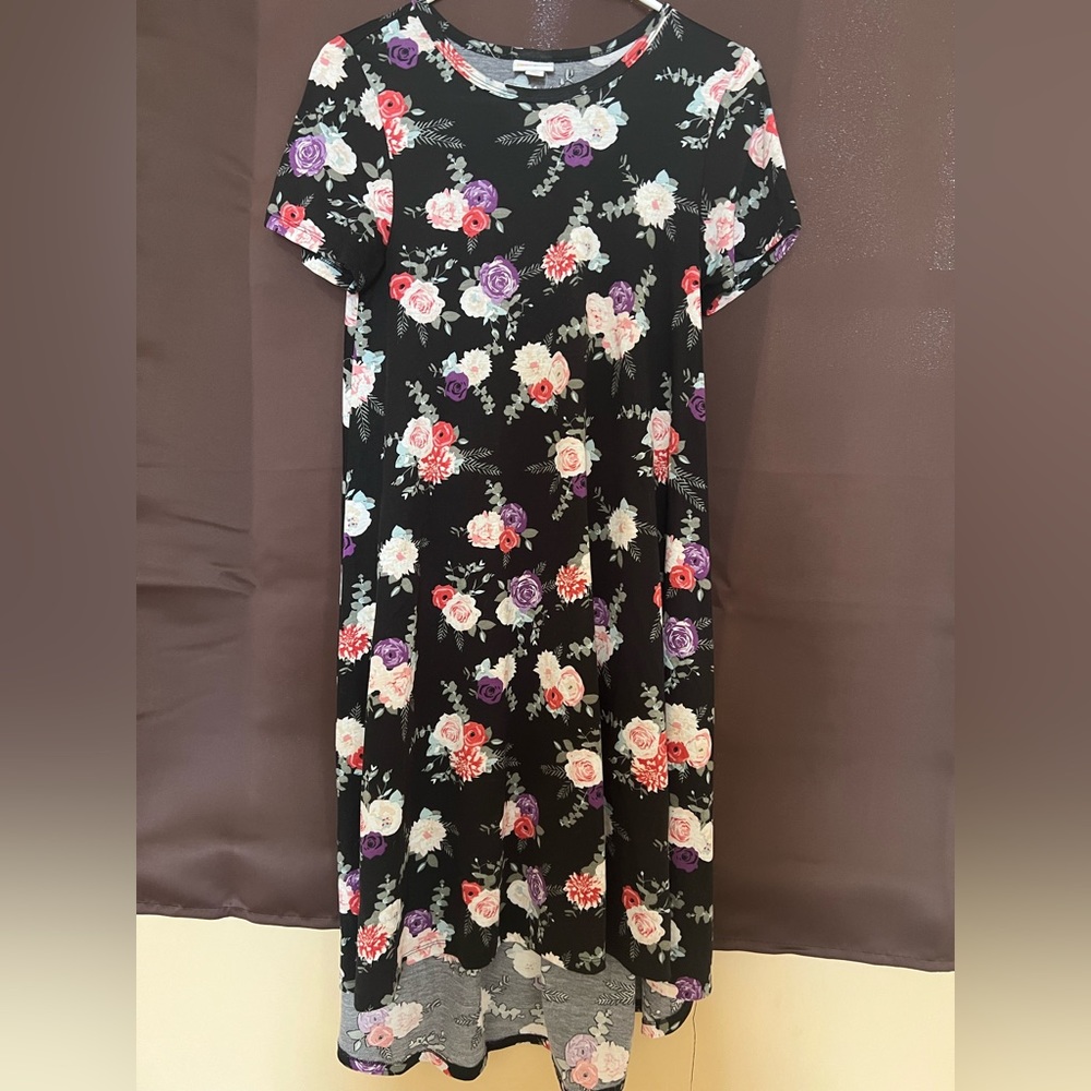 Floral LulaRoe “Carly” Dress